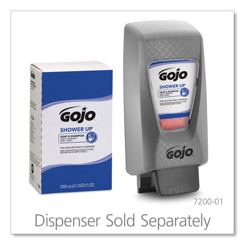 GOJ7230 - GOJO - SHOWER UP Soap and Shampoo, Pleasant Scent, 2,000 mL Refill, 4/Carton