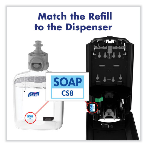 GOJ783401 - GOJO - CS8 Soap Dispenser, 1,200 mL, 5.79 x 3.93 x 10.31, Graphite