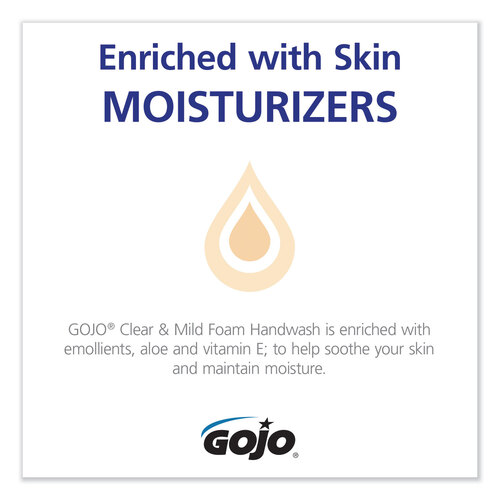GOJ871104 - GOJO - Clear and Mild Foam Handwash Refill, For ADX-7 Dispenser, Fragrance-Free, 700 mL, Clear, 4/Carton