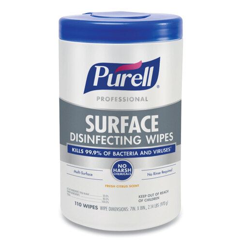 Purell Surface Disinfecting Wipes 110/Canister 6/Carton - Betty Mills
