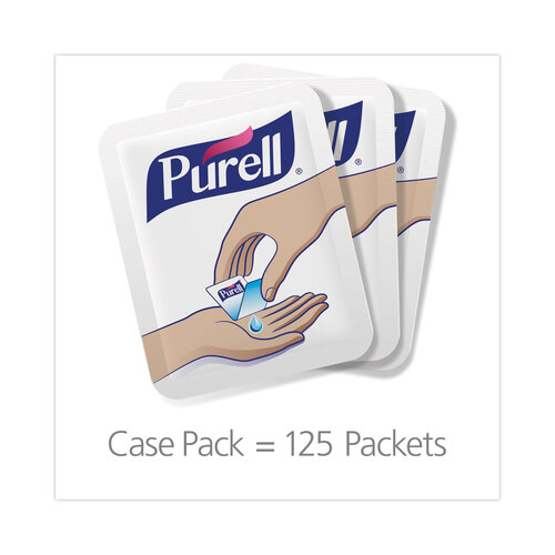 GOJ9630125NSBX - GOJO - Purell Advanced Single Use Gel Hand Sanitizer Packets, 1.2 mL, Clear, 125/Box