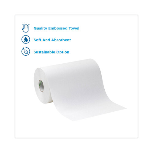 GPC26610 - Georgia Pacific - Hardwound Paper Towel Roll, Nonperforated, 9" x 400 ft, White, 6 Rolls/Carton