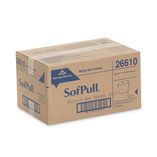 GPC26610 - Georgia Pacific - Hardwound Paper Towel Roll, Nonperforated, 9" x 400 ft, White, 6 Rolls/Carton