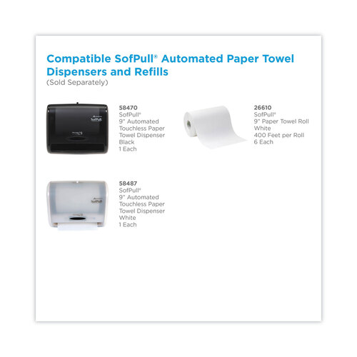 GPC26610 - Georgia Pacific - Hardwound Paper Towel Roll, Nonperforated, 9" x 400 ft, White, 6 Rolls/Carton