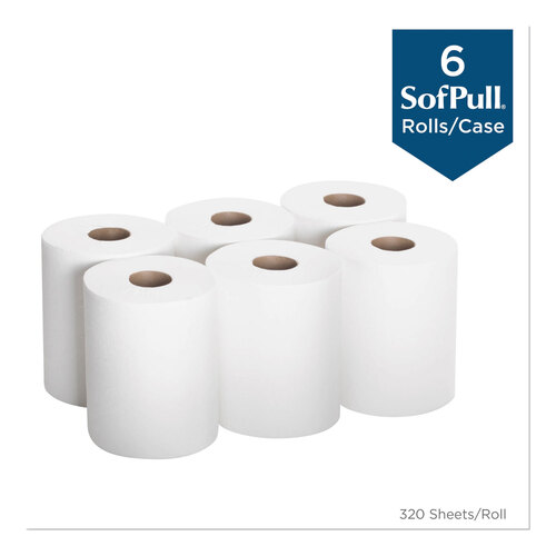 GPC28124 - Georgia Pacific - SofPull Center-Pull Perforated Paper Towels, 1-Ply, 7.8 x 15, White, 320/Roll, 6 Rolls/Carton
