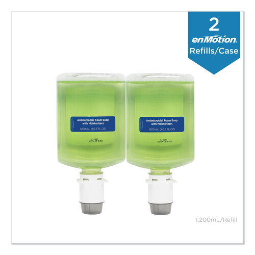 GPC42819 - GEORGIA PACIFIC - GP enMotion Automated Touchless Antimicrobial Foam Soap Refill, Tranquil Aloe, 1,200 mL Bottle, 2/Carton