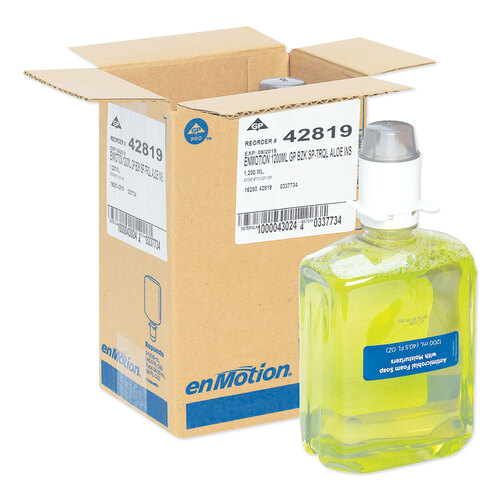 GPC42819 - GEORGIA PACIFIC - GP enMotion Automated Touchless Antimicrobial Foam Soap Refill, Tranquil Aloe, 1,200 mL Bottle, 2/Carton