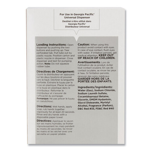 GPC48113 - Georgia Pacific - Liquid General Purpose Soap, Pink Pearlescent, 800 mL Refill, 12/Carton