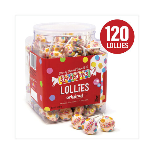 Smarties Lollies Lollipops, 34 oz Jar, 120 Pieces, Ships in 1-3 Business Days Smarties Lollies Lollipops, 34 oz Jar, 120 Pieces, Ships in 1-3 Business Days