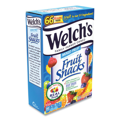 Fruit Snacks, Mixed Fruit, 0.9 oz Pouch, 66 Pouches/Box, Ships in 1-3 Business Days Fruit Snacks, Mixed Fruit, 0.9 oz Pouch, 66 Pouches/Box, Ships in 1-3 Business Days