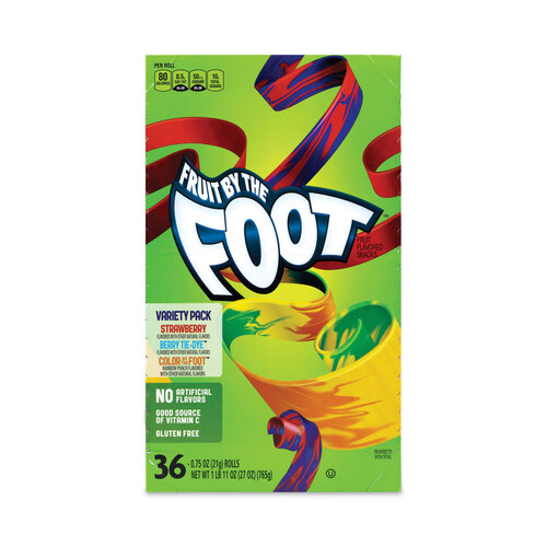 Fruit By The Foot Variety Pack, Assorted Flavors, 0.75 oz, 36 Pouches/Carton, Ships in 1-3 Business Days Fruit By The Foot Variety Pack, Assorted Flavors, 0.75 oz, 36 Pouches/Carton, Ships in 1-3 Business Days