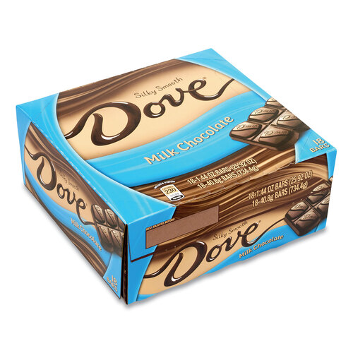 Milk Chocolate Bars, 1.44 oz, 18 Bars/Carton, Ships in 1-3 Business Days Milk Chocolate Bars, 1.44 oz, 18 Bars/Carton, Ships in 1-3 Business Days