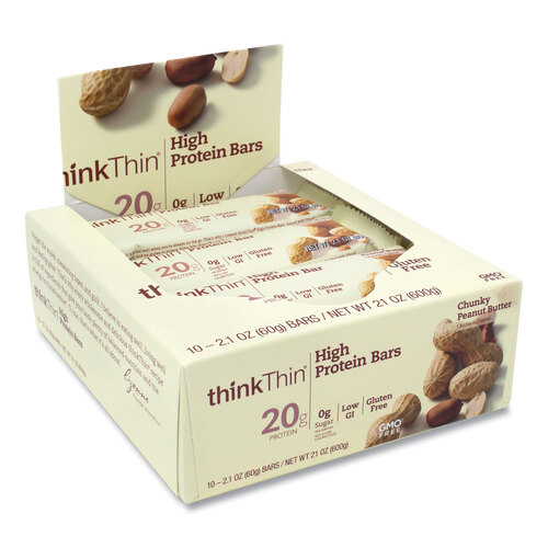 High Protein Bars, Chunky Peanut Butter, 2.1 oz Bar, 10 Bars/Carton, Ships in 1-3 Business Days High Protein Bars, Chunky Peanut Butter, 2.1 oz Bar, 10 Bars/Carton, Ships in 1-3 Business Days