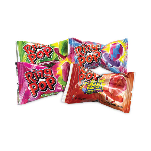 Ring Pop Lollipops, Assorted Flavors, 0.5 oz, 40 Piece Tub, Ships in 1-3 Business Days Ring Pop Lollipops, Assorted Flavors, 0.5 oz, 40 Piece Tub, Ships in 1-3 Business Days