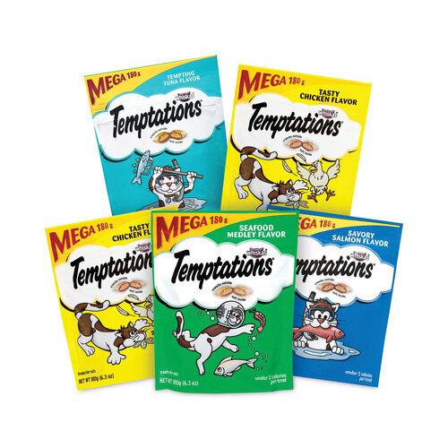 Cat Treats Mega Pack Variety, 6.3 oz Pouch, 4/Pack, Ships in 1-3 Business Days Cat Treats Mega Pack Variety, 6.3 oz Pouch, 4/Pack, Ships in 1-3 Business Days