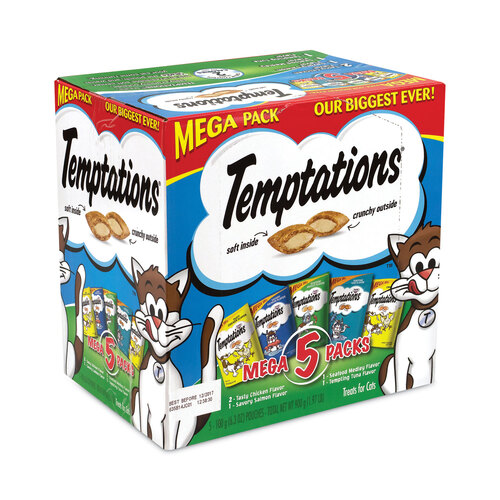 Cat Treats Mega Pack Variety, 6.3 oz Pouch, 4/Pack, Ships in 1-3 Business Days Cat Treats Mega Pack Variety, 6.3 oz Pouch, 4/Pack, Ships in 1-3 Business Days