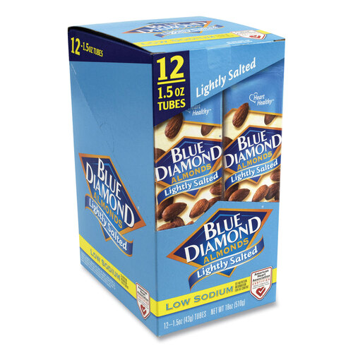 Roasted Salted Almonds, 1.5 oz Tube, 12 Tubes/Carton, Ships in 1-3 Business Days Roasted Salted Almonds, 1.5 oz Tube, 12 Tubes/Carton, Ships in 1-3 Business Days