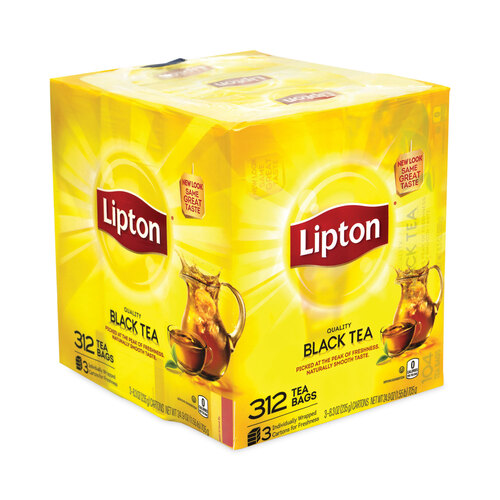 Tea Bags, Black, 0.07 oz Bags, 312 Bags/Carton, Ships in 1-3 Business Days