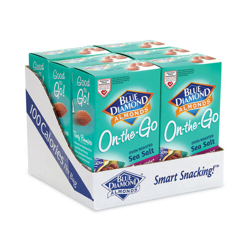 Oven Roasted Sea Salt Almonds, 0.6 oz Bag, 7 Bags/Box, 6 Box/Carton, Ships in 1-3 Business Days Oven Roasted Sea Salt Almonds, 0.6 oz Bag, 7 Bags/Box, 6 Box/Carton, Ships in 1-3 Business Days