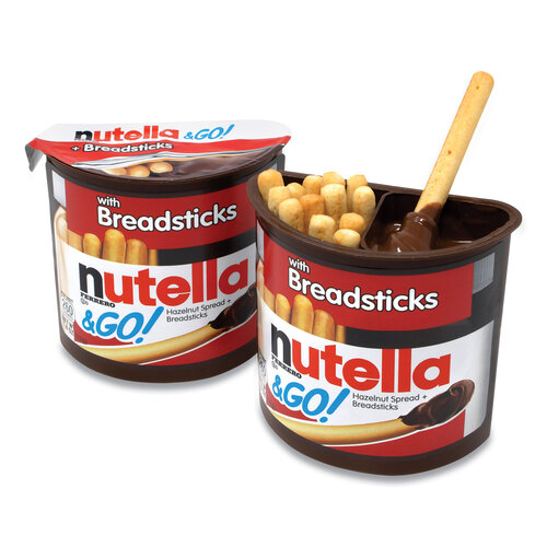 GRR22001135 - FERRERO USA - Hazelnut Spread and Breadsticks, 1.8 oz Single-Serve Tub, 16/Pack, Ships in 1-3 Business Days