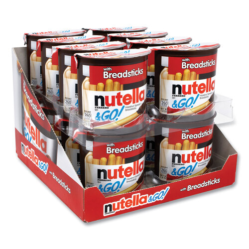 GRR22001135 - FERRERO USA - Hazelnut Spread and Breadsticks, 1.8 oz Single-Serve Tub, 16/Pack, Ships in 1-3 Business Days