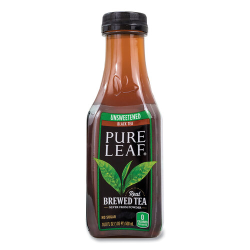 Pure Leaf Unsweetened Iced Black Tea, 16.9 oz Bottle, 18/Carton, Ships in 1-3 Business Days Pure Leaf Unsweetened Iced Black Tea, 16.9 oz Bottle, 18/Carton, Ships in 1-3 Business Days
