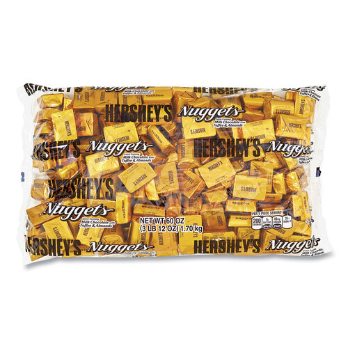 Nuggets, Bulk Pack, Milk Chocolate with Toffee and Almonds, 60 oz Bag, Ships in 1-3 Business Days