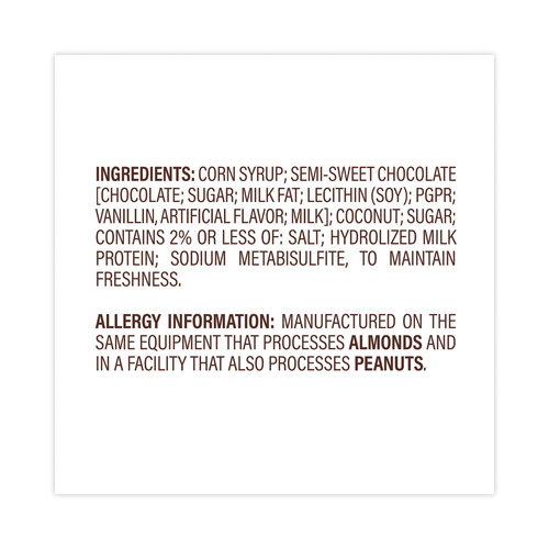 Candy Bar, Coconut and Dark Chocolate 1.75 oz, 36/Carton, Ships in 1-3 Business Days Candy Bar, Coconut and Dark Chocolate 1.75 oz, 36/Carton, Ships in 1-3 Business Days