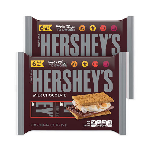 Milk Chocolate Bar, 1.55 oz Bar, 6 Bars/Pack, 2 Packs/Box, Ships in 1-3 Business Days Milk Chocolate Bar, 1.55 oz Bar, 6 Bars/Pack, 2 Packs/Box, Ships in 1-3 Business Days