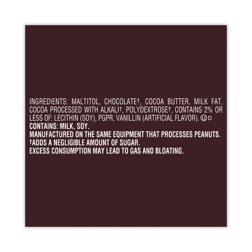Miniatures Special Dark Sugar-Free Chocolate, 3 oz Bag, 12 Bags/Carton, Ships in 1-3 Business Days