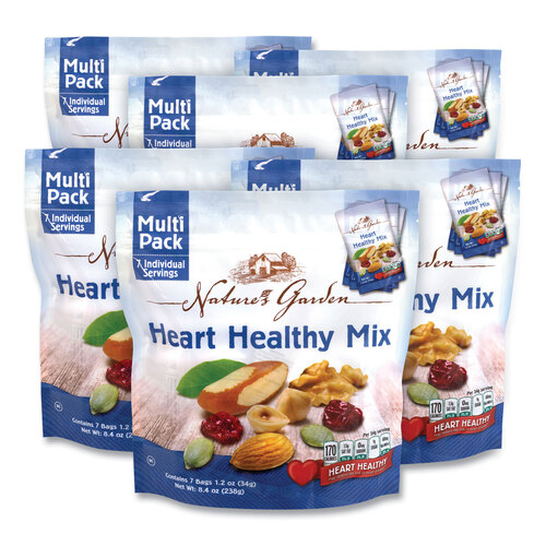 Healthy Heart Mix, 1.2 oz Pouch, 7 Pouches/Pack, 6 Packs/Carton, Ships in 1-3 Business Days Healthy Heart Mix, 1.2 oz Pouch, 7 Pouches/Pack, 6 Packs/Carton, Ships in 1-3 Business Days