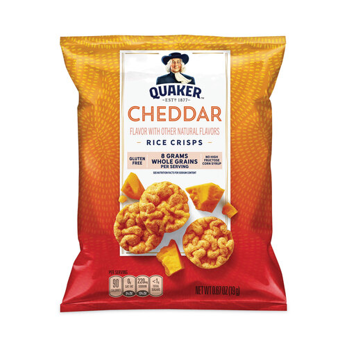 Rice Crisps, Cheddar Cheese, 0.67 oz Bag, 60 Bags/Carton, Ships in 1-3 Business Days Rice Crisps, Cheddar Cheese, 0.67 oz Bag, 60 Bags/Carton, Ships in 1-3 Business Days