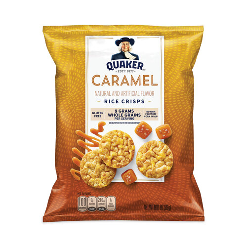 Rice Crisps, Caramel, 0.91 oz Bag, 60 Bags/Carton, Ships in 1-3 Business Days Rice Crisps, Caramel, 0.91 oz Bag, 60 Bags/Carton, Ships in 1-3 Business Days
