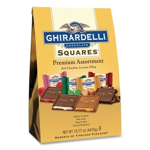 Premuim Assorted Dark and Milk Chocolate Squares, 15.77 oz Bag, Ships in 1-3 Business Days Premuim Assorted Dark and Milk Chocolate Squares, 15.77 oz Bag, Ships in 1-3 Business Days