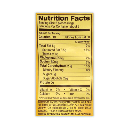 Sugar Free Chewy Caramel Candy, 2.75 oz Bag, 3/Pack, Ships in 1-3 Business Days Sugar Free Chewy Caramel Candy, 2.75 oz Bag, 3/Pack, Ships in 1-3 Business Days