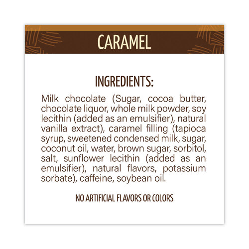 GRR30700315 - Awake - Caffeinated Caramel Chocolate Bites, 0.58 oz Bars, 50 Bars/Carton, Ships in 1-3 Business Days