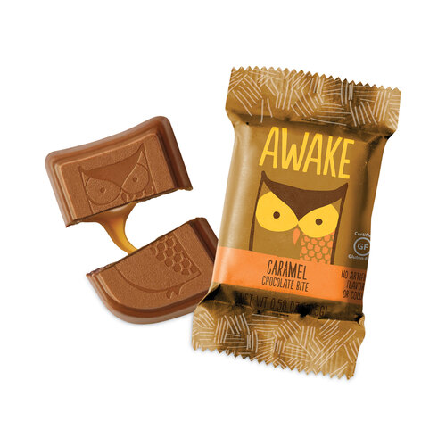 GRR30700315 - Awake - Caffeinated Caramel Chocolate Bites, 0.58 oz Bars, 50 Bars/Carton, Ships in 1-3 Business Days
