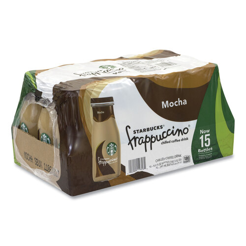 Frappuccino Coffee, 9.5 oz Bottle, Mocha, 15/Carton, Ships in 1-3 Business Days Frappuccino Coffee, 9.5 oz Bottle, Mocha, 15/Carton, Ships in 1-3 Business Days