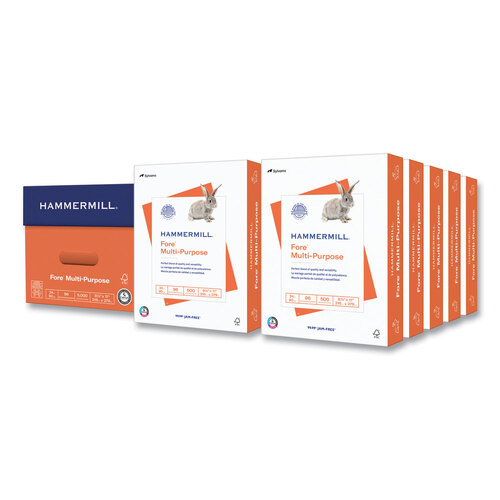 HAM103283PLT - Hammermill - Fore Multipurpose Print Paper, 96 Bright, 24 lb, 8.5 x 11, White, 500 Sheets/Ream, 10 Reams/Carton, 32 Cartons/Pallet