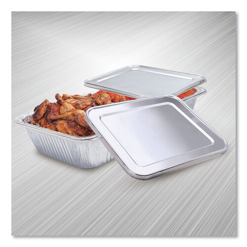 HFA204930100FC - HFA INC - Steam Table Pan Lids, Full Curl Edge, Fits Half-Size Pan, 0.62&quot; Deep, 11.16 x 12.75, 100/Carton