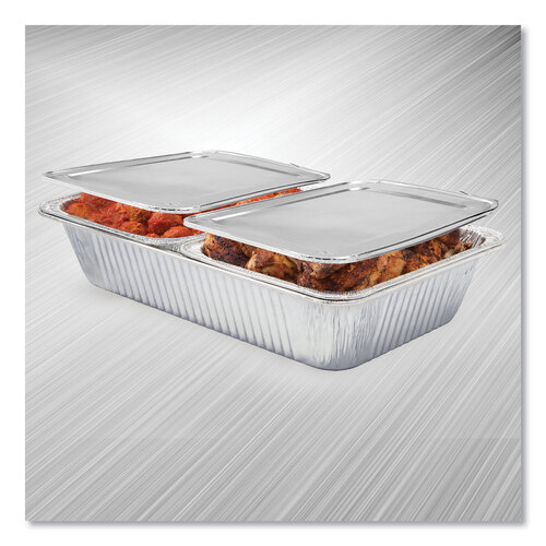 HFA204930100FC - HFA INC - Steam Table Pan Lids, Full Curl Edge, Fits Half-Size Pan, 0.62&quot; Deep, 11.16 x 12.75, 100/Carton