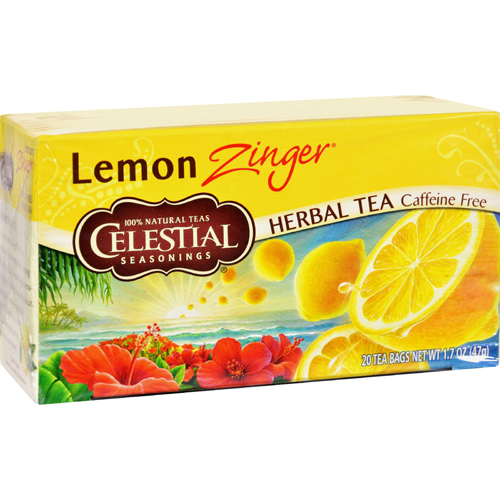 BettyMills Herbal Tea Lemon Zinger 20 Bags Celestial Seasonings