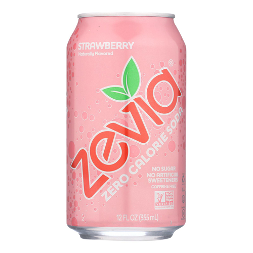 Zevia Soda Zero Calorie Strawberry Can 6/12 oz.. case of 4 Zevia 1104009 CS Betty