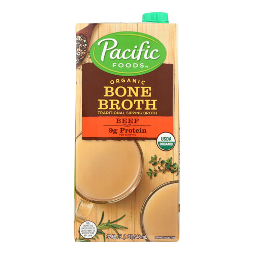 Pacific Natural Foods Organic Beef Bone Broth Case of 12 32 FZ