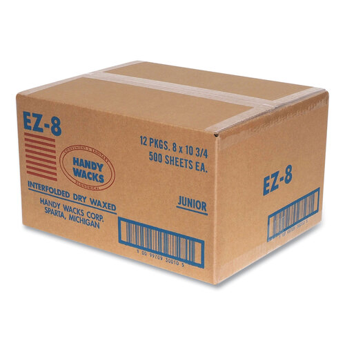 HWAEZ8 - HANDY WACKS CORPORATION - Interfolded Dry Waxed Paper Deli Sheets, 10.75 x 8, 12/Box