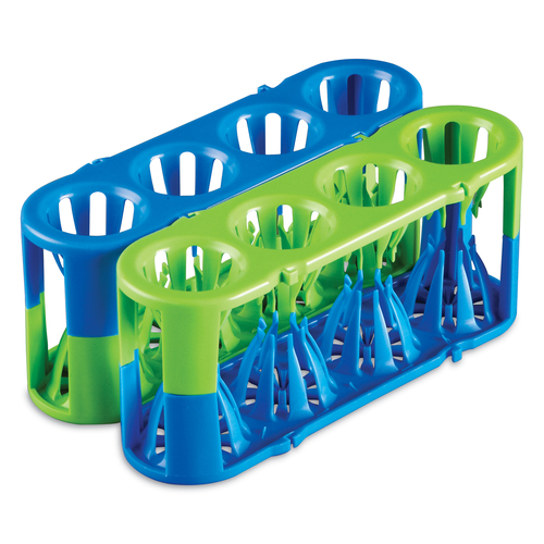 HSW120184-CS - Heathrow Scientific - Heathrow Scientific Adapt-a-Rack&reg; Adaptable Multi-Tube Rack, Combo Blue/Green