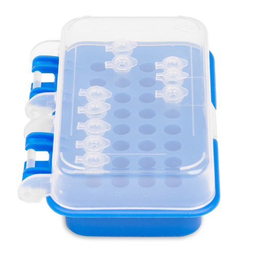 HSW120889-CS - Heathrow Scientific - Heathrow Scientific 32-Place PCR Rack, Blue, 0.2 mL, PP, PK10