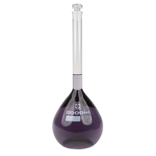 HSW2306A-2000-CS - Heathrow Scientific - Heathrow Scientific Volumetric Flask, Class A, Glass Stopper, 2000 mL
