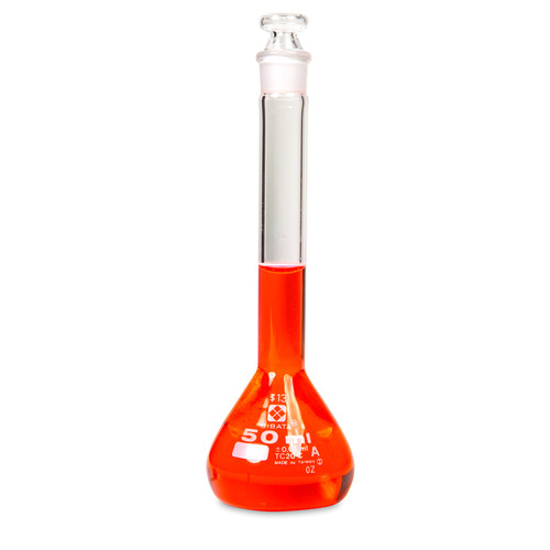 HSW2306A-50-CS - Heathrow Scientific - Heathrow Scientific Volumetric Flask, Class A, Glass Stopper, 50 mL