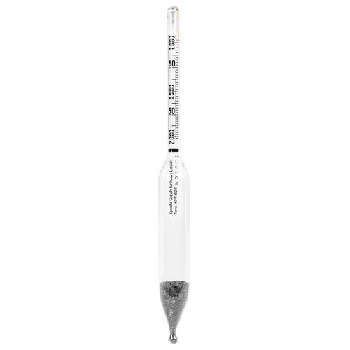 HSW6604-5-EA - Heathrow Scientific - Heathrow Scientific Wide-Range Specific Gravity Hydrometer, 1.800 to 2.050